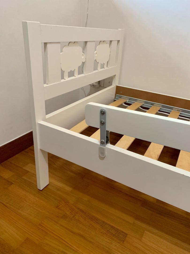 IKEA Kritter kids bed frame and safety rail great condition selling