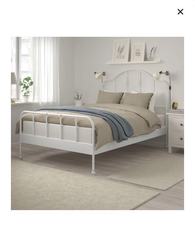 Sagstua bed sales frame white