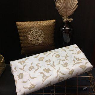 Imported Fabric White Beige Flower