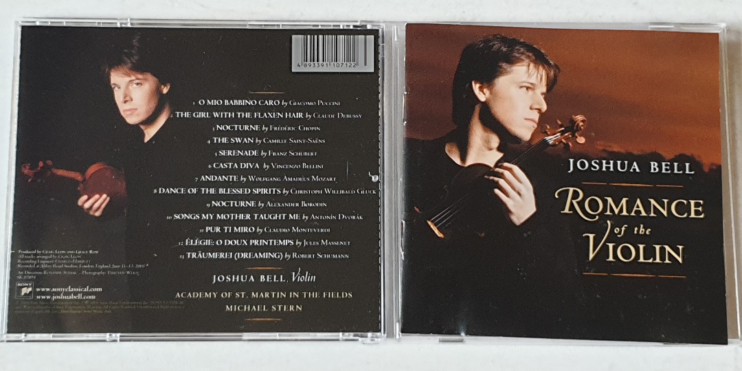 Joshua Bell Romance Of The Violin ( Sony Music Asia ) CD, Hobbies