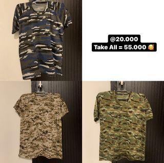Kaos Motif Army (Take All Rp 55.000)