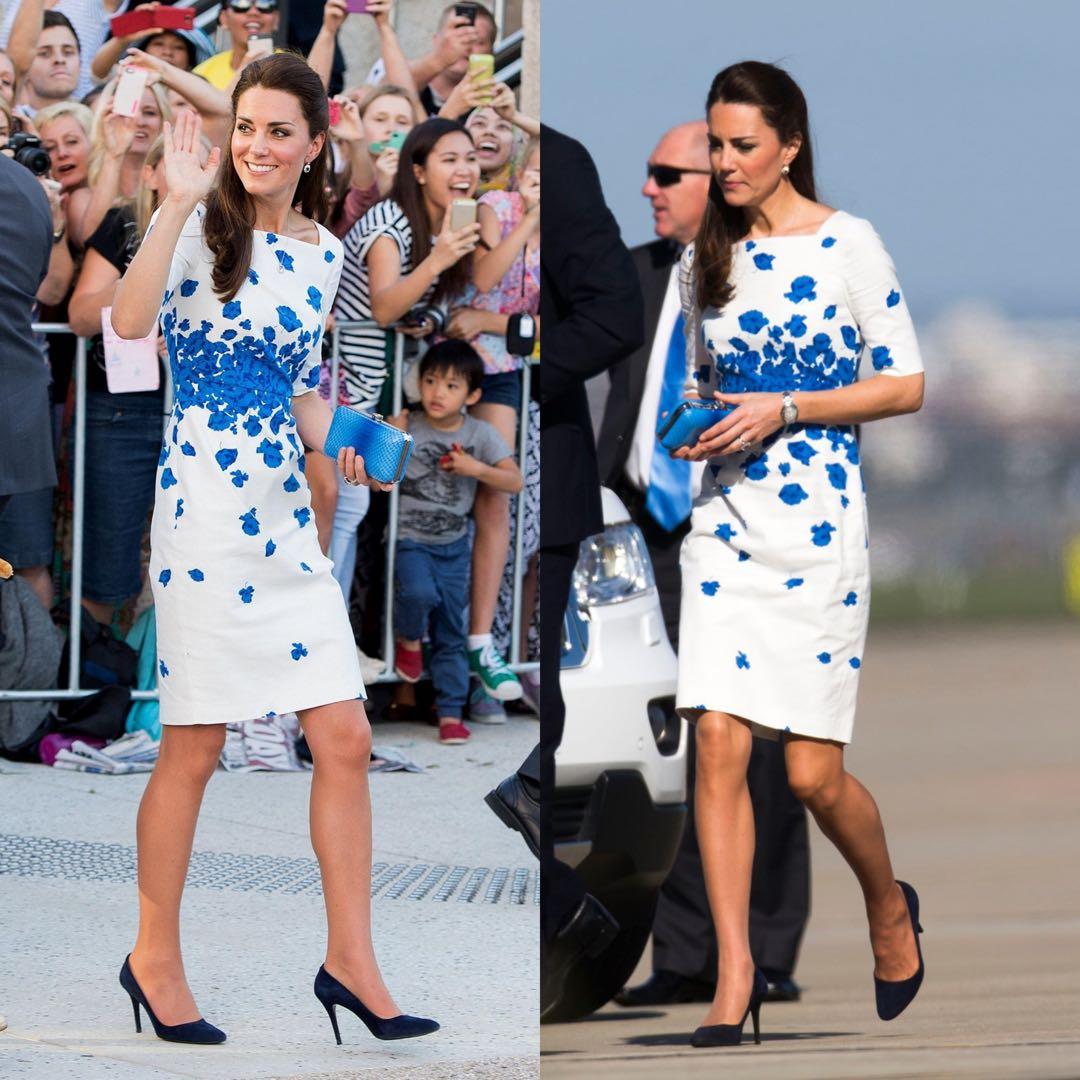LK Bennett Lasa Dress Poppy Print Sheath Kate Middleton