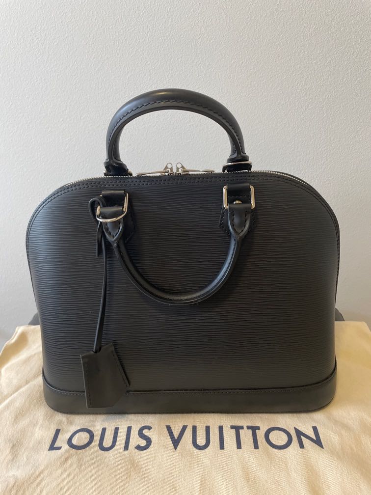 Like New) Louis Vuitton Alma PM Epi Leather, Black, Luxury, Bags & Wallets  on Carousell