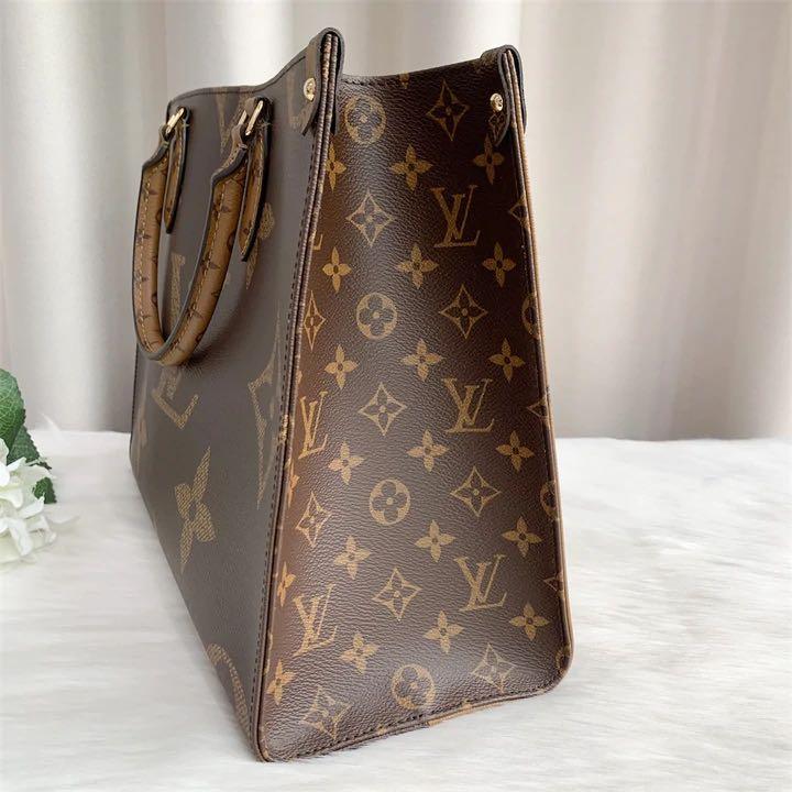 LV On the Go MM Reverse Monogram, Luxury, Bags & Wallets on Carousell
