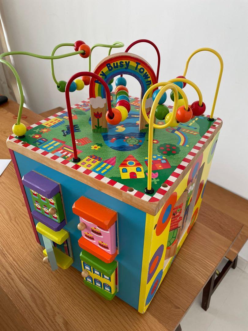 My busy town wooden sales activity cube