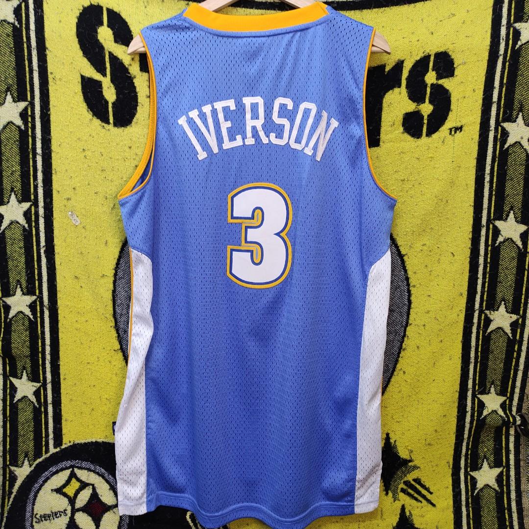 Denver Nuggets Allen Iverson Jersey 3 NBA Adidas XL Length 2 