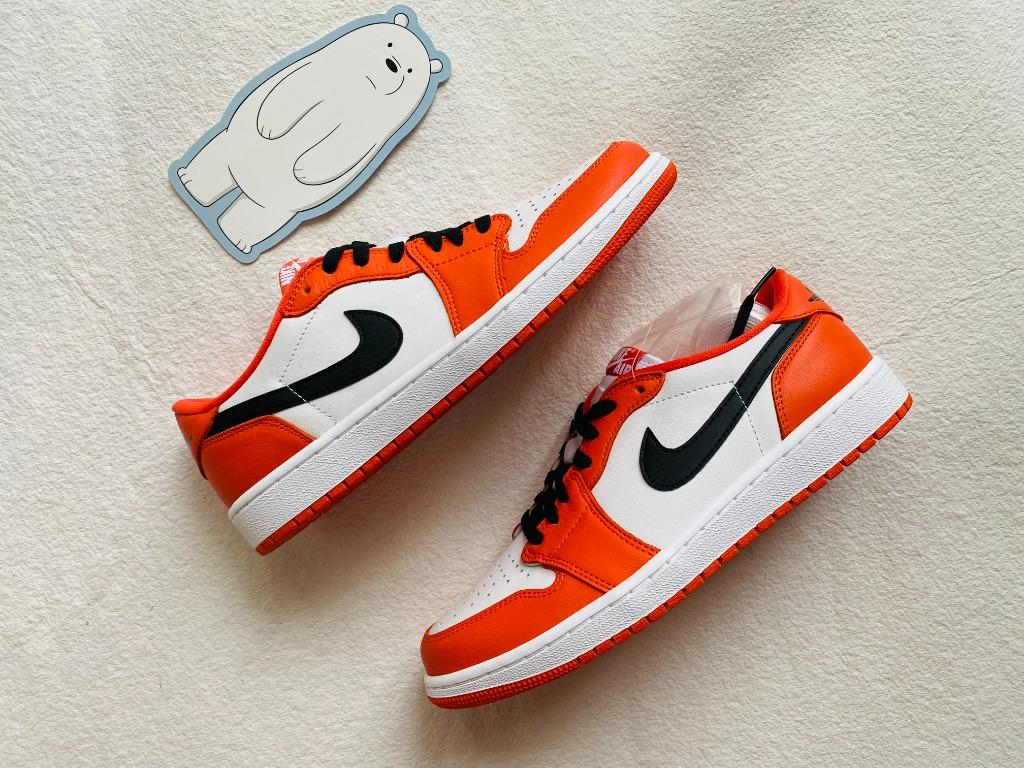 Orange nike air jordans hot sale