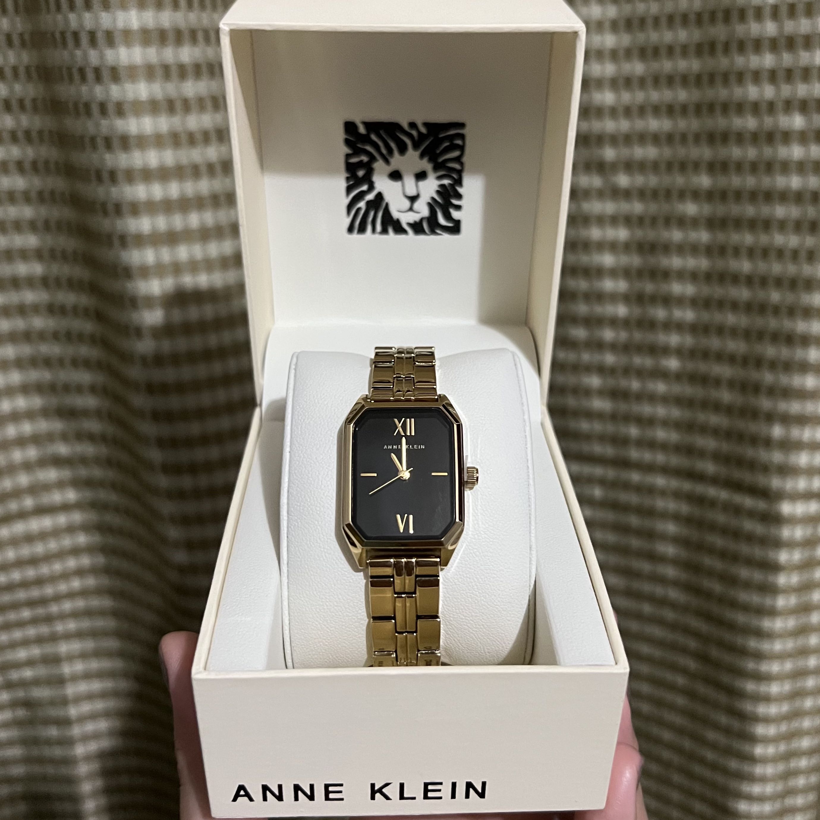 Original Anne Klein Gold Watch Black face Women's Fashion