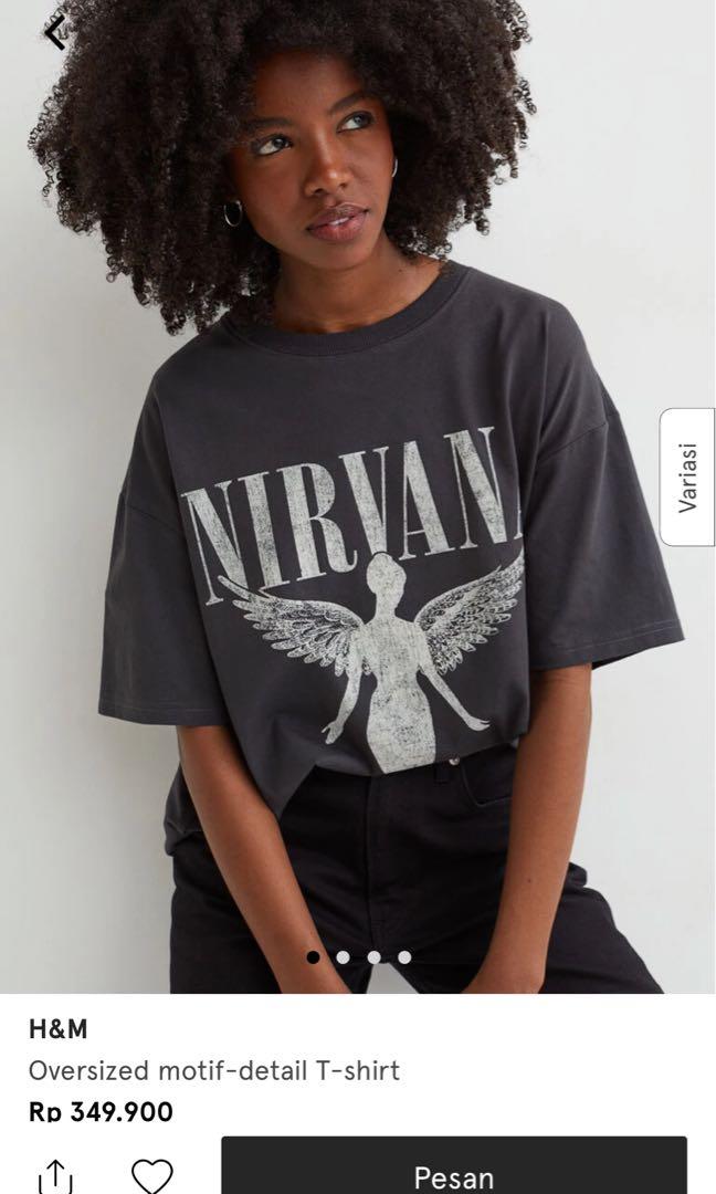 Oversized T - Shirt Nirvana H\u0026M, Fesyen 