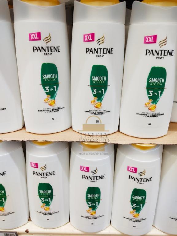Pantene ProV 3in1 Smooth & Sleek/Classic Clean Shampoo 700mL, Beauty