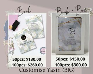Personalise Yasin Book Custom Yasin Buku Tahlil Berkat Wedding Gift