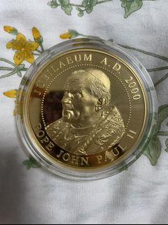 Rare! Mint  5 oz gold proof coin Pope John Paul ll , Mother Theresa 9999 gold