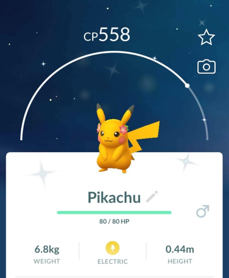 Shiny Flower Pikachu From Pokemon Go Fest 22 Video Gaming Video Games Others On Carousell