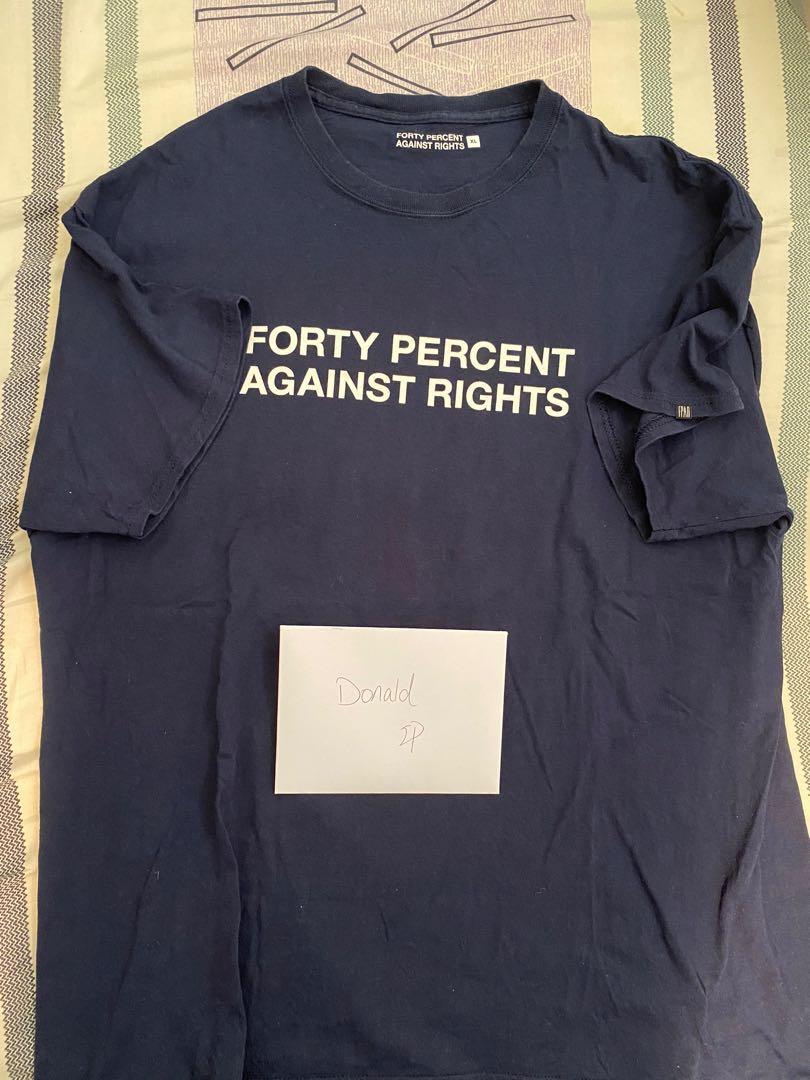 size xl fpar tee forty percent against rights, 男裝, 上身及套裝, T