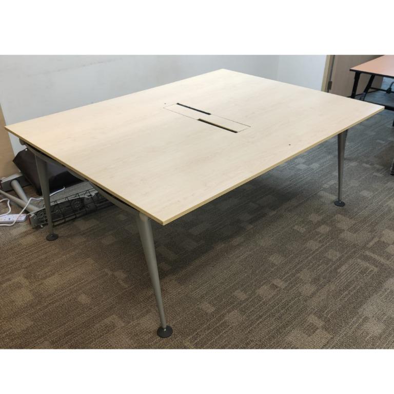 Solid Wood Office Meeting Table, Furniture & Home Living, Furniture