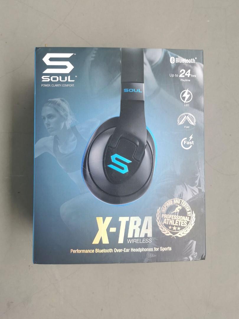 Soul X Tra Wireless Bluetooth Over Ear Gym Sports Headphones