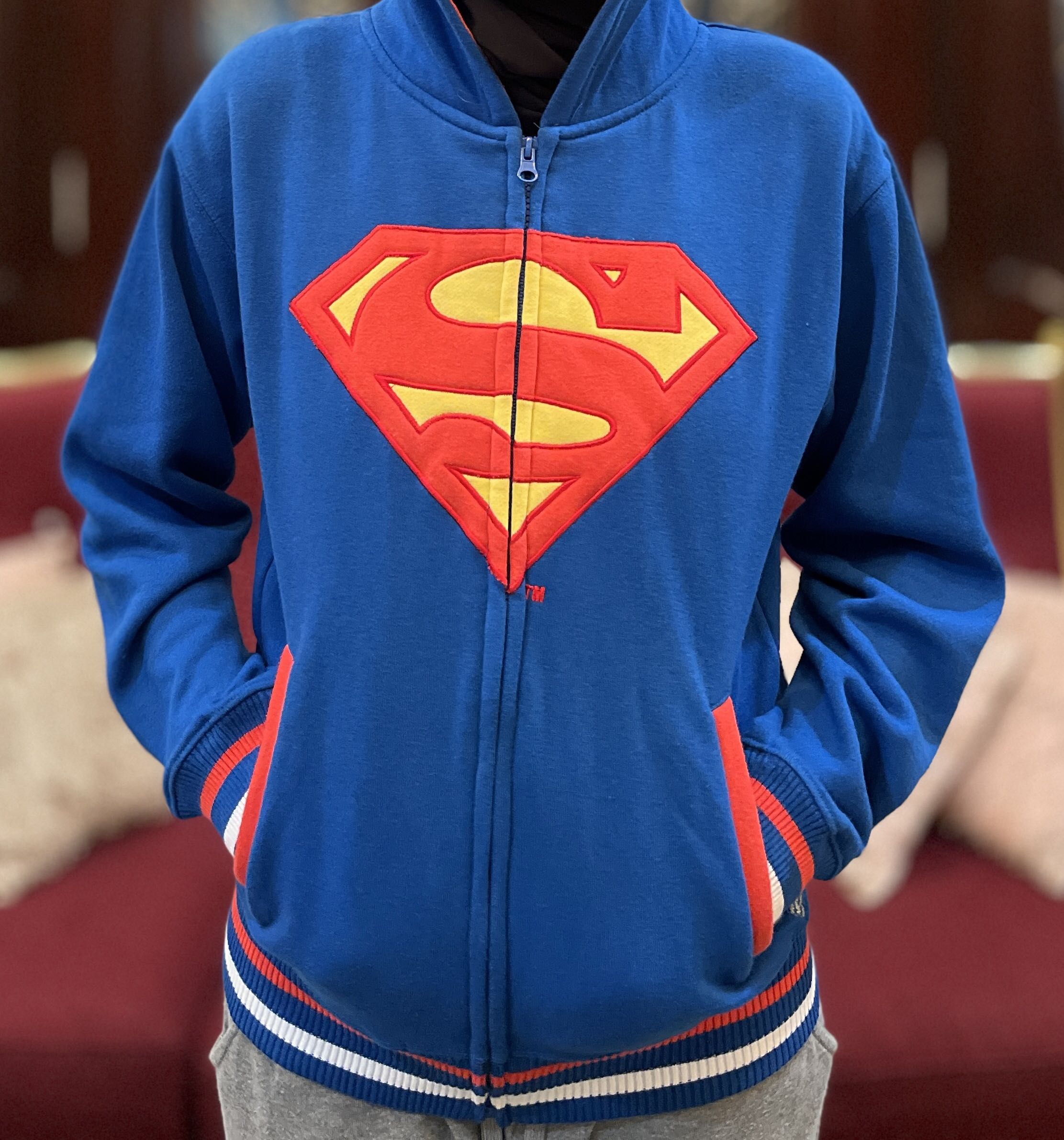 Mens superman new arrivals zip up hoodie