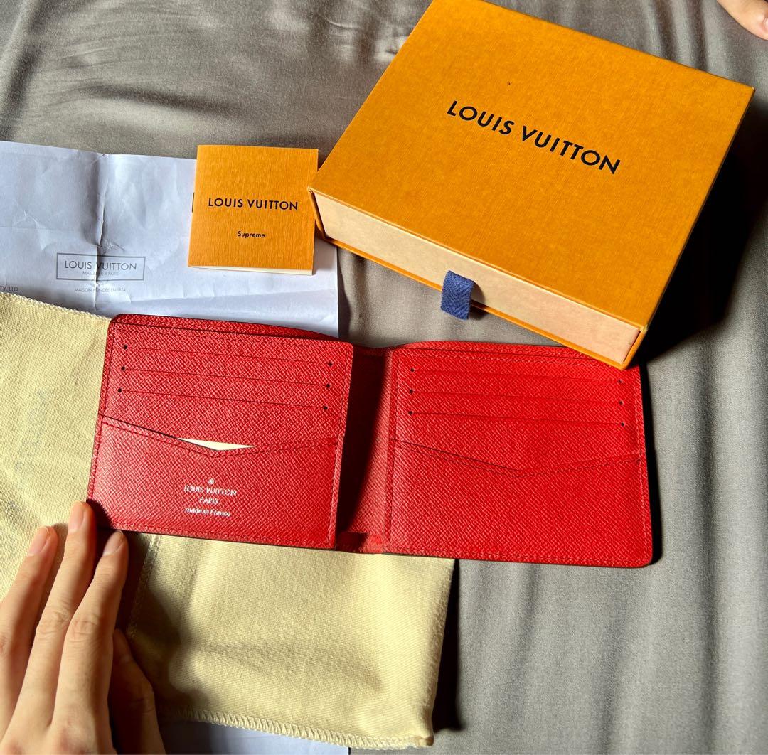LOUIS VUITTON LV X SUPREME SLENDER WALLET 'EPI RED', Men's Fashion, Watches  & Accessories, Wallets & Card Holders on Carousell