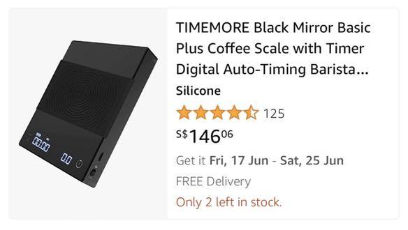  TIMEMORE Black Mirror Basic Plus Coffee Scale with Timer  Digital Auto-Timing Barista Pour-Over Drip V60 Hand Brewed Coffee Espresso  Maker : Home & Kitchen