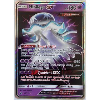  Pokemon Nihilego-GX - 103/111 - Full Art Ultra Rare - Sun &  Moon: Crimson Invasion : Toys & Games