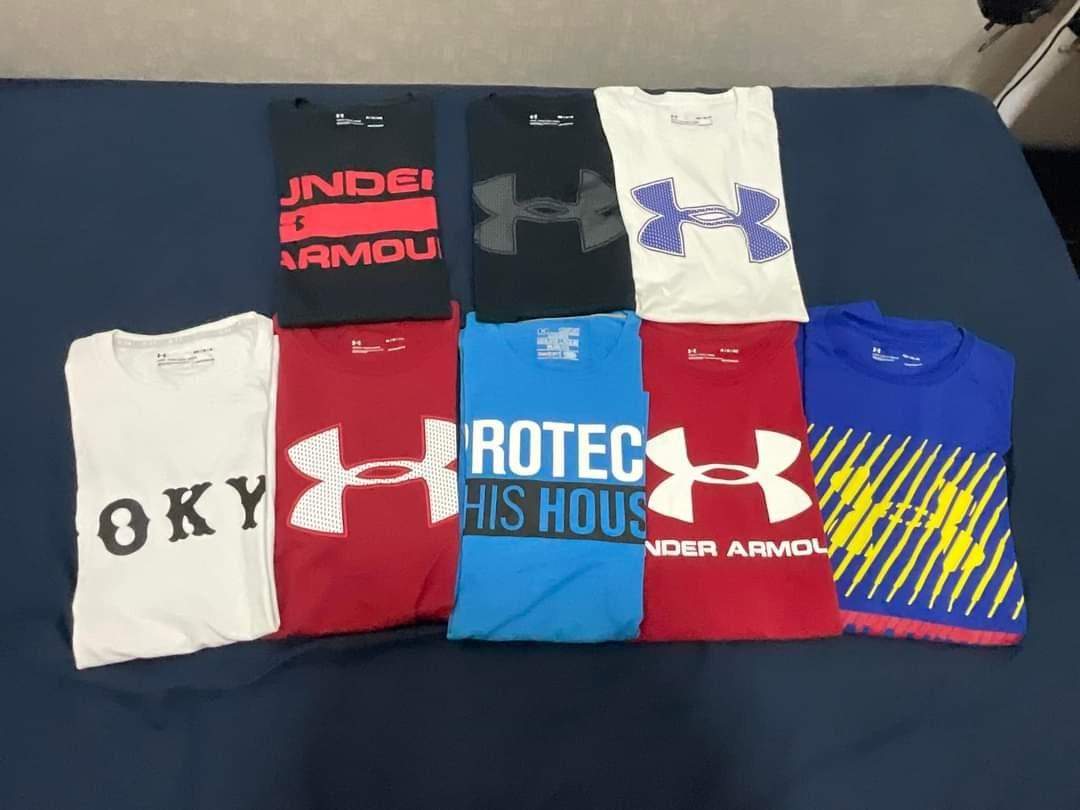 Under Armour Assorted Tees (Category: Tshirts & Polo Shirts ) located in Manila. Submitted by bumblefish (Listing ID 1164549109, Image 1). Description: ❗All original under armour tees ❗ All sizes are medium loose fit ❗These are not pre loved. All of my shirts are from mine and I bought them individually in store. ❗Tees are ranging from 400-850 depending on the design ❗Please send me a messsage on a design you are interested. ❗Gcash only.