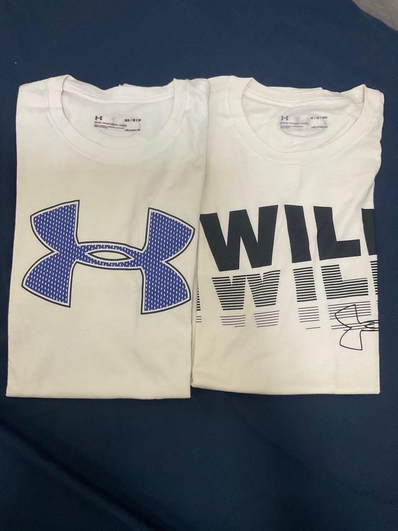 Under Armour Tee (Category: Tshirts & Polo Shirts ) located in Manila. Submitted by bumblefish (Listing ID 1164479868, Image 1). Description: SOLD AS PACK 800+SF ONLY both size medium Please wash (yellowing due to stock) Gcash only.