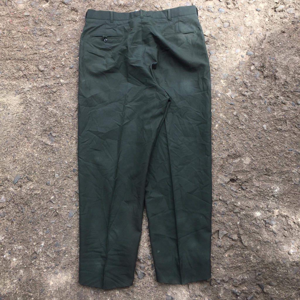 Vintage 60/70s U.S. Serge Army Green AG-489 Poly Wool Trousers
