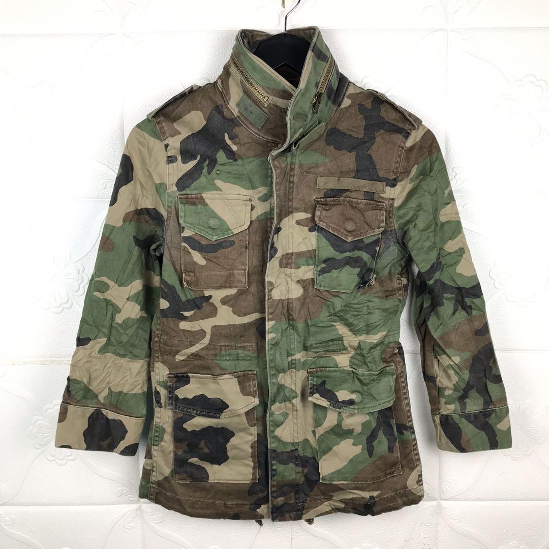 Vintage Japanese Designer Army Camo Jacket Kids