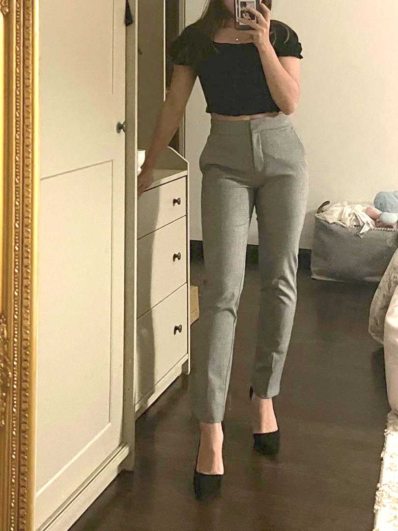Zara grey pants, Women's Fashion, Bottoms, Other Bottoms on Carousell