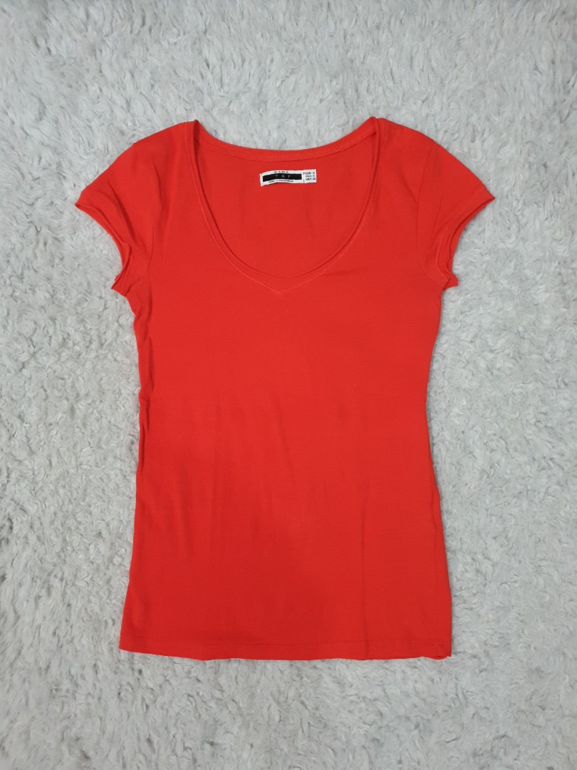 zara orange t shirt