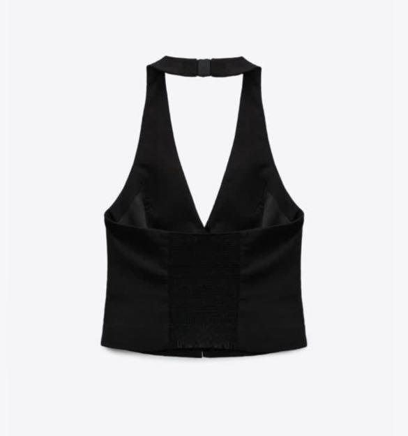 Zara linen blend waistcoat, Women's Fashion, Tops, Blouses on Carousell