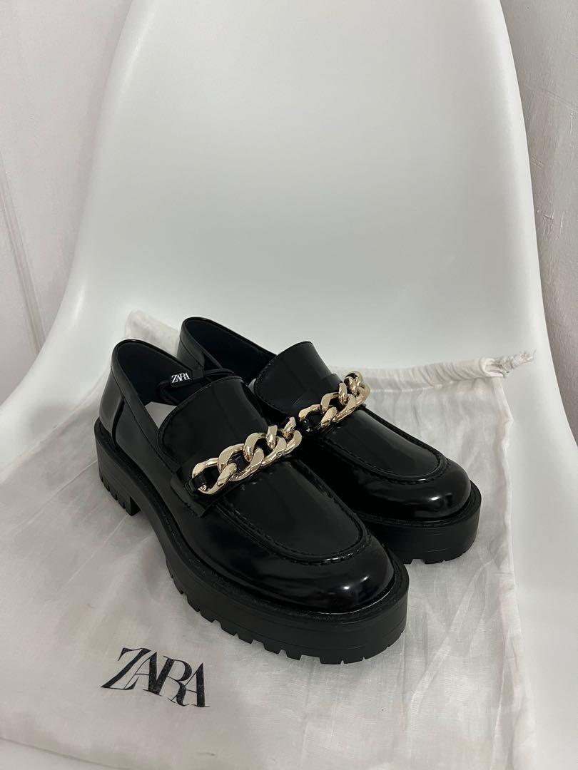loafers with gold chain