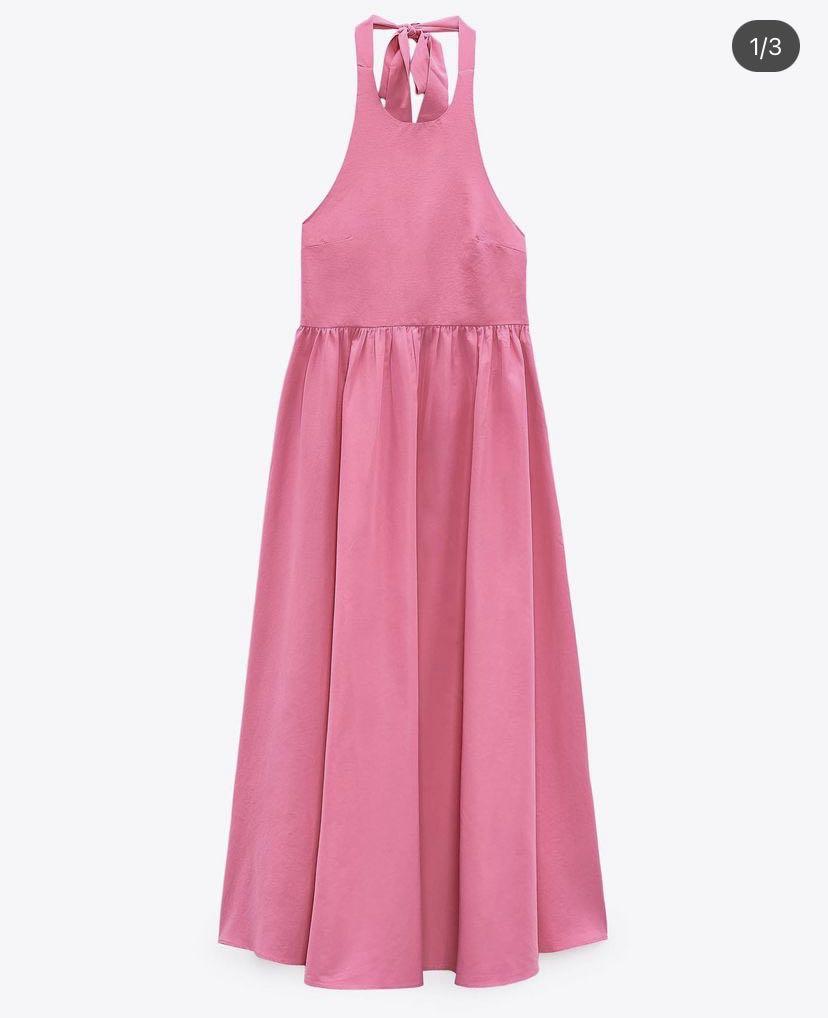 pink backless dress zara Stylish Pink Zara Sequin Dress Try-On Review