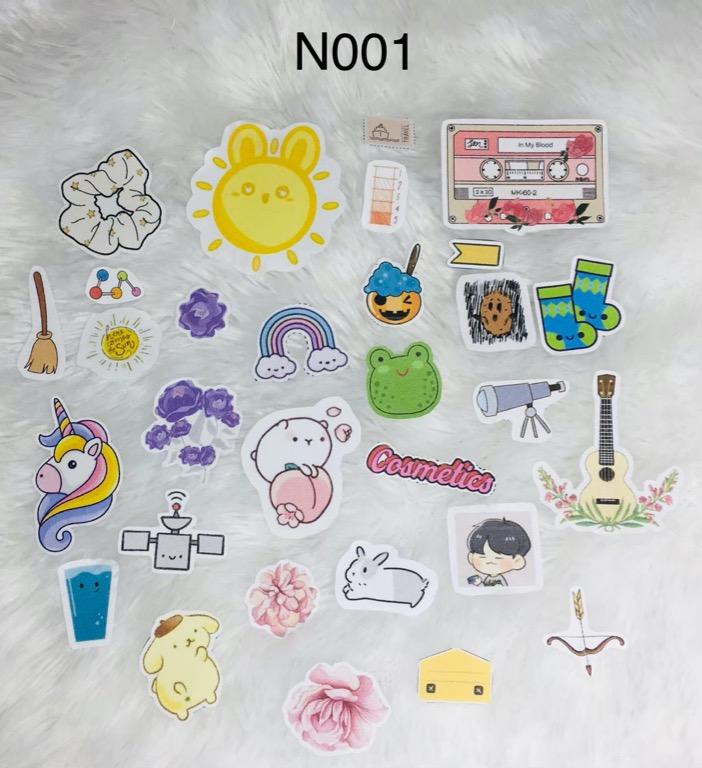 30 pcs stiker aesthetic sticker murah aesthetic stiker campur motor