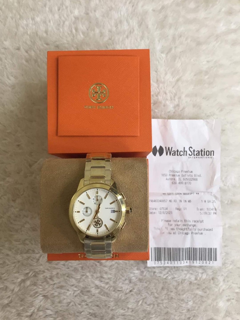 💯 Tory Burch TBW1250 Collins Chronograph Gold Tone Stainless Steel Women's  Watch • 38MM, Luxury, Watches on Carousell