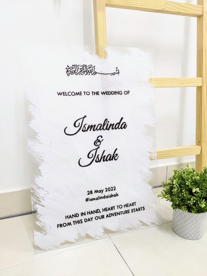 A2 Wedding Board Acrylic Event Signage, Hobbies & Toys