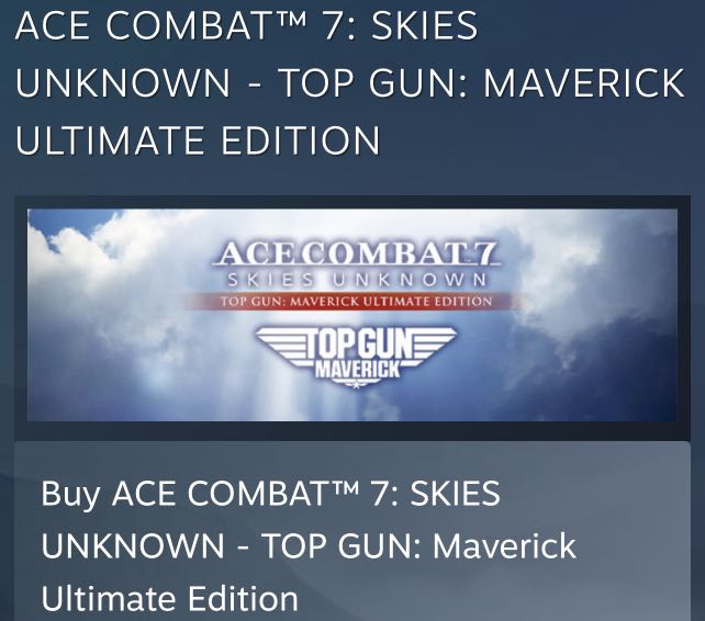 Buy ACE COMBAT 7: SKIES UNKNOWN  TOP GUN: Maverick Edition (PC) - Steam  Key - GLOBAL - Cheap - !