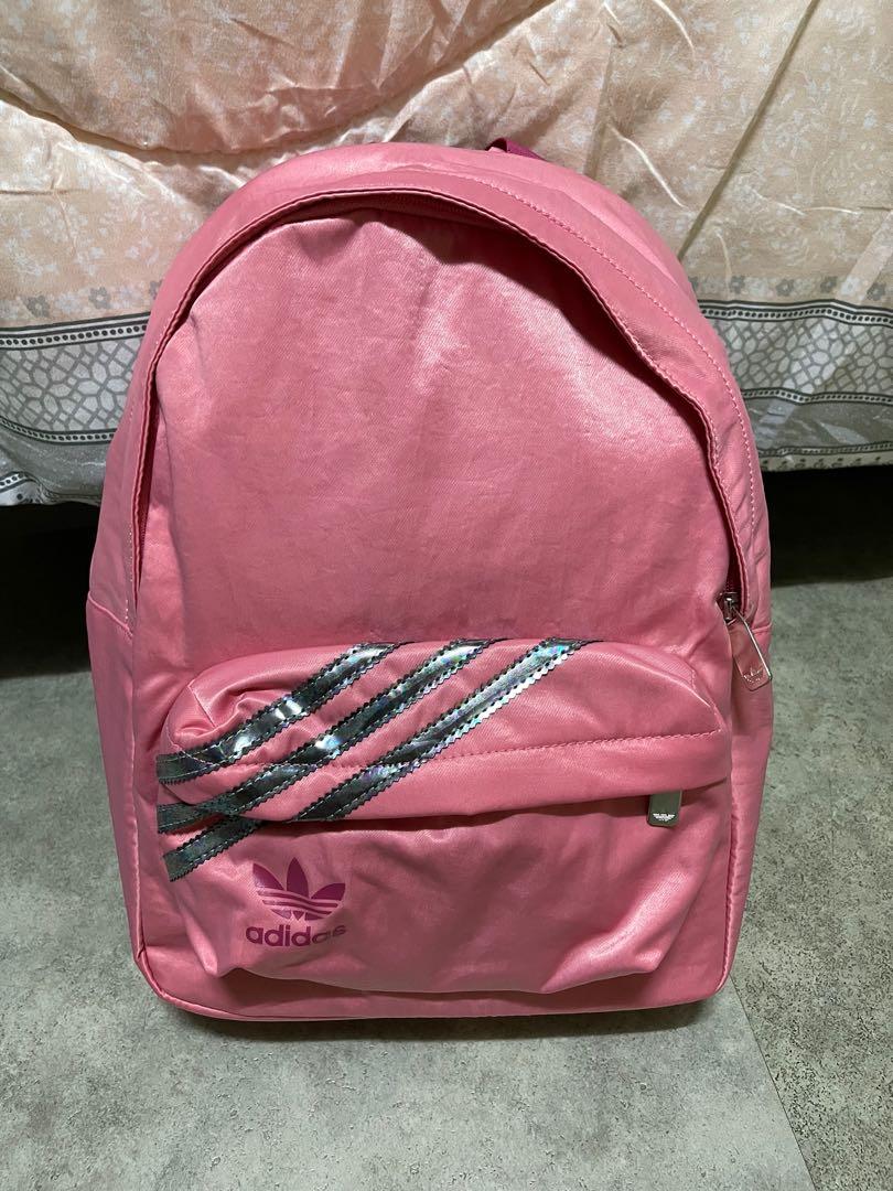 Adidas originals big discount logo dark pink backpack