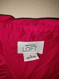 Ann Taylor Loft Hot Pink Polo (Category: Longsleeves) located in Cavite. Submitted by jpandco. (Listing ID 1164821488, Image 3). Description: Size: 8 Condition: 9/10 Color of product may slightly vary due to lighting PM if interested. The quality of the photos becomes poor when posted, so message me if so I can resend it. Some prices can still be slightly negotiable :) MOP: Gcash Courier: J&T Express Shipping Fee to be shouldered by buyer Shipped
