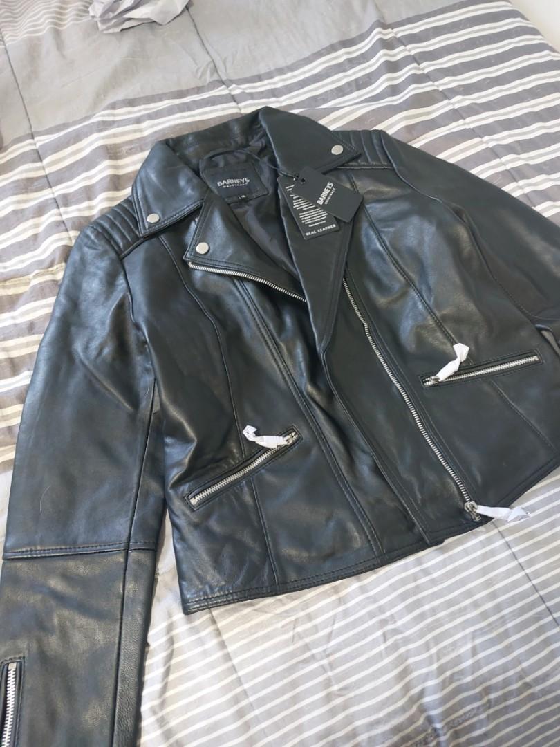 Barney's Originals Faux Leather Biker Jacket | ASOS