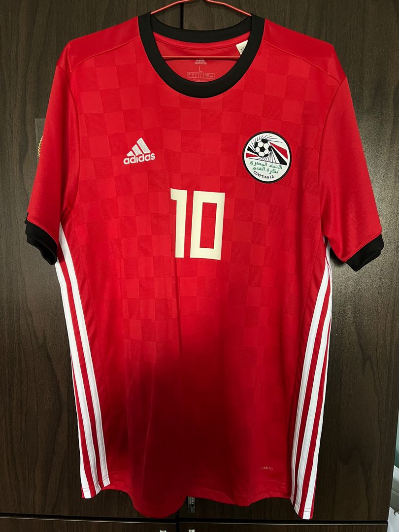 Asentar Hacer panorama Authentic Adidas Egypt Home Jersey with Salah Printing, Men's Fashion,  Activewear on Carousell