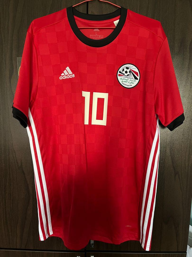 deposit Contour Responsible person Authentic Adidas Egypt Home Jersey with Salah Printing, Men's Fashion,  Activewear on Carousell