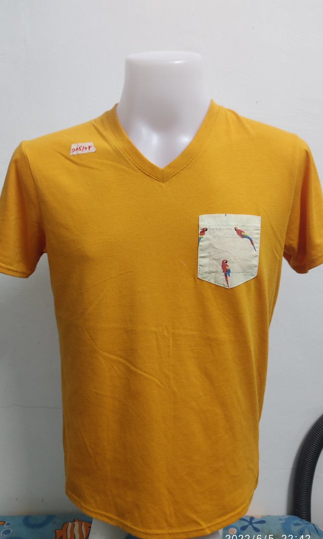baju leher v single poket saiz m, Men's 
