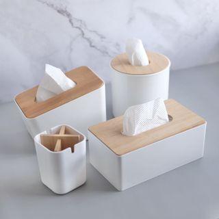 Bamboo Lid Tissue Box Tissue Holder