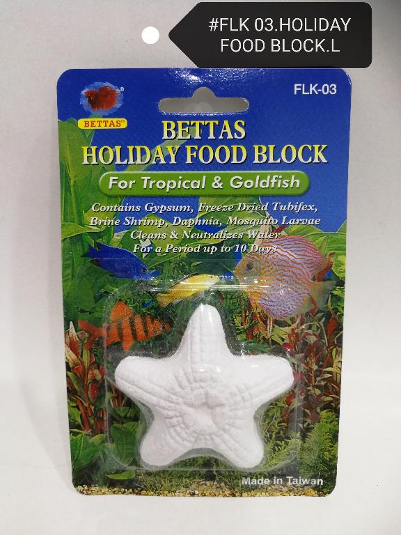 Betta fish store feeding block