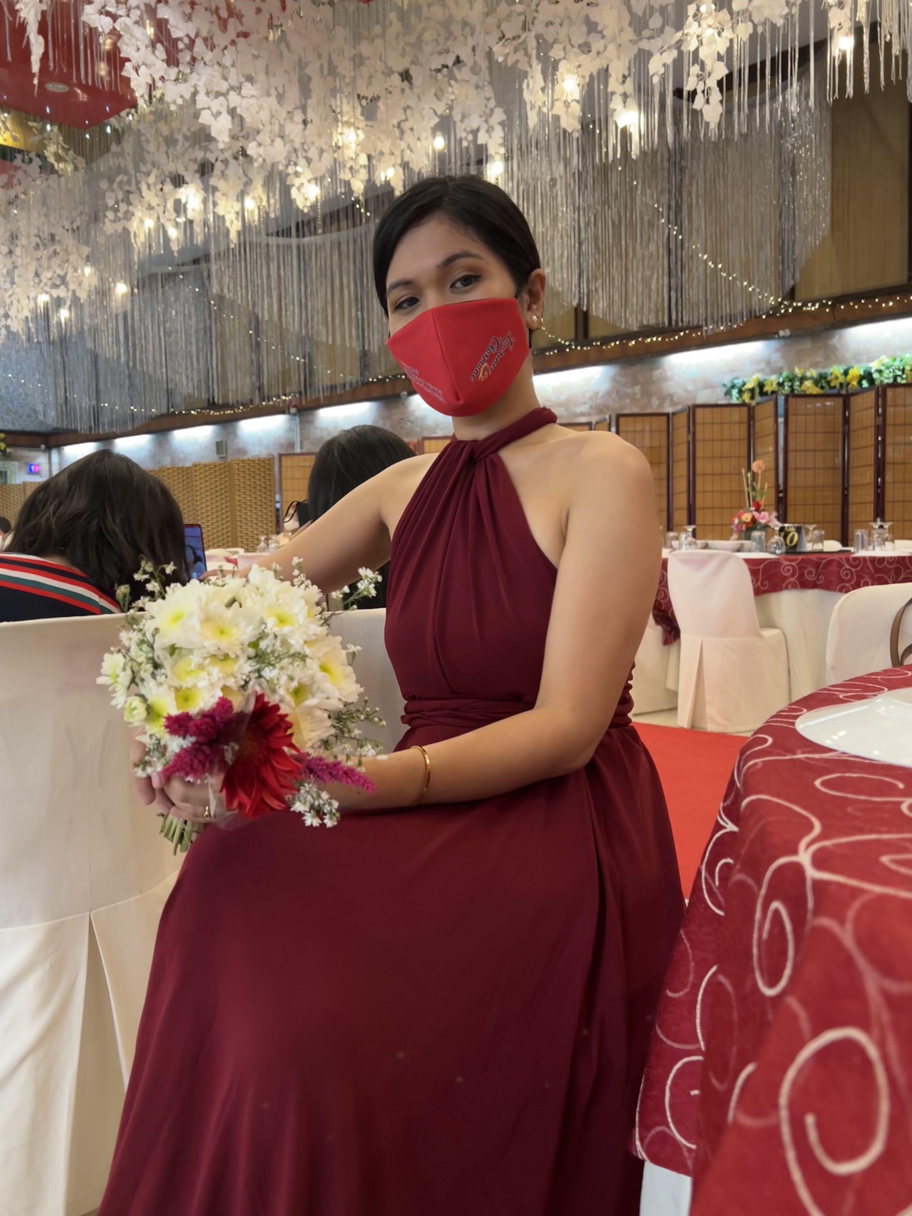 Burgundy infinity top dress