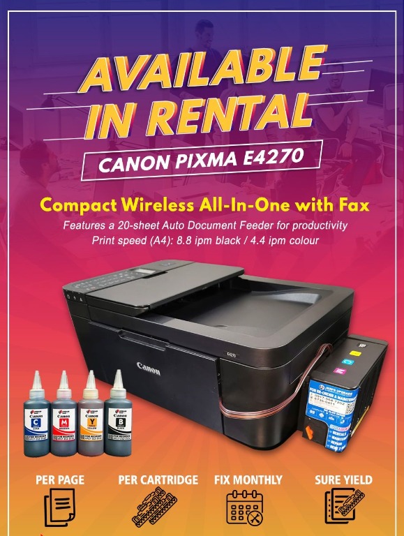 Canon E4270 Compact Wireless AllInOne with Fax Printer / Converted