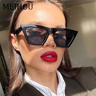 Cat Eye Hailey Baldwin Square Oversized Sunglasses Luxury