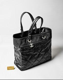 Chanel Lambskin Black Tote Bag