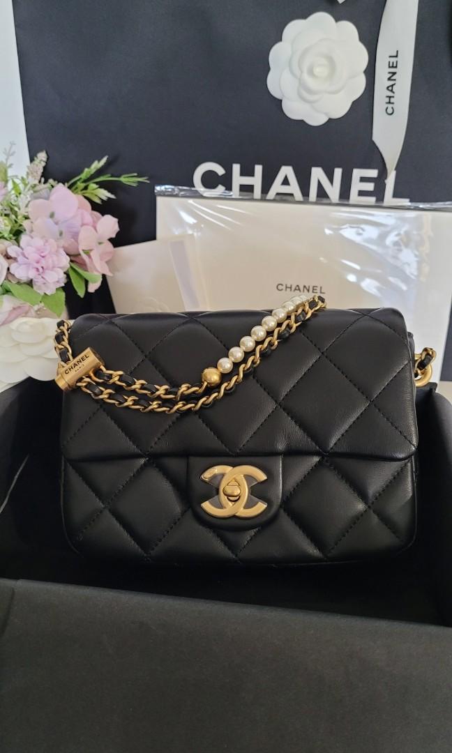 Chanel My Perfect Mini Bag Adjustable Pearl Chain, Luxury, Bags